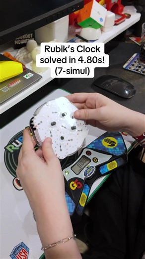 Tommy’s 7-Simultaneous Rubik's Clock Solve