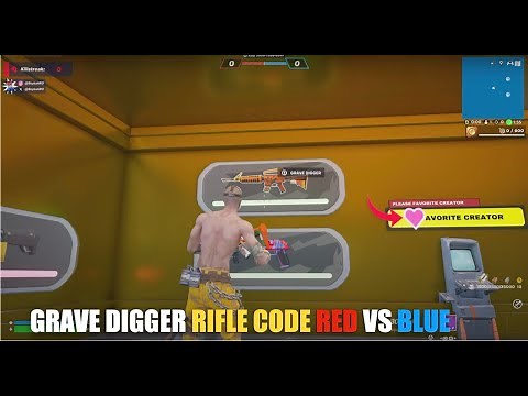 CRAZY RED VS BLUE MAP FORTNITE - FIND GRAVE DIGGER RIFLE CODE LOCATIONS