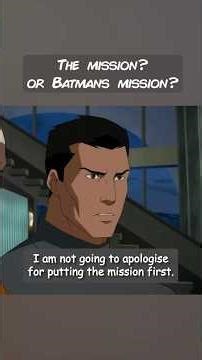 Batman always puts the “mission” first | #batman #batgirl #mission #youngjustice #justiceleague