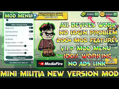 🔥 Mini Militia v5.6.0 Mod APK (2025) - Unlimited Ammo, Health, God Mode & Pro Pack Unlocked! 🚀