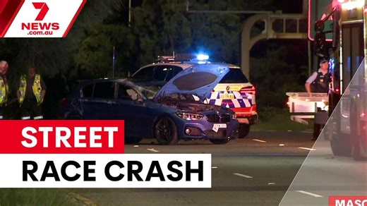 P-plater crashes after suspected street race near Sydney Airport
