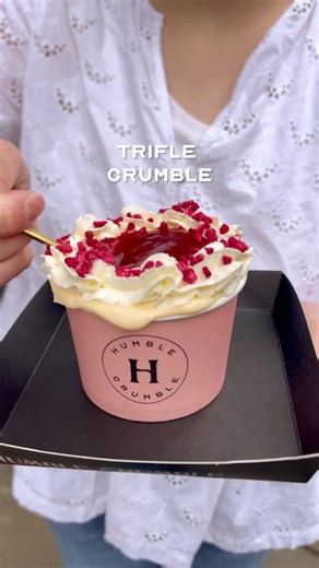 in case you’re wondering what a “TRIFLE!!” crumble is 😅