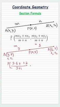 Section Formula-Coordinate Geometry #sectionformula #coordinategeometryclass10th #coordinategeometry