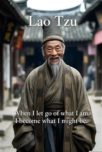 "When I let go of what I am, I become what I might be." — Lao Tzu