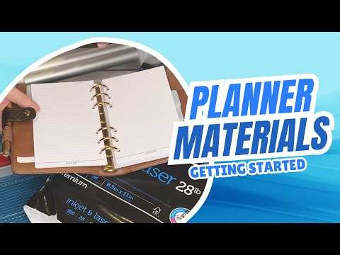 Basic Planner Making Materials Needed For Printing You Own Planner and Agenda Pages At Home