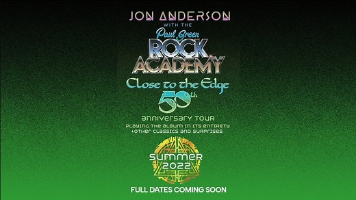 This summer, Jon will join the Paul Green Rock Academy for the Close to the Edge 50th Anniversary Tour. They'll be playing the album in its entirety, along with other classics and surprises. STAY TUNED for FULL DATES! | Jon Anderson