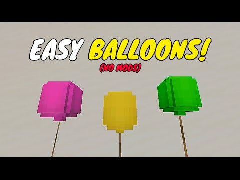 How to Make WORKING Balloons in Minecraft (NO MODS!)