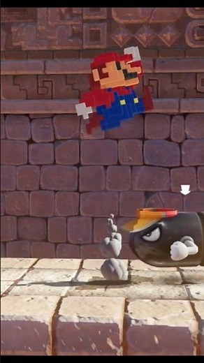 3D 8-bit Mario VS. Bullet Bills