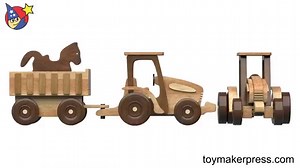 Quick & Easy Farm Tractor and Animals Wood Toy Plans (PDF Download)