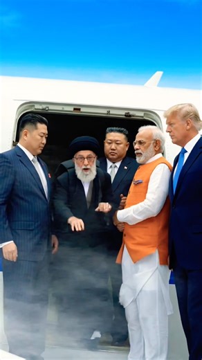 World Leaders Sky Jump Gone Wrong 😂 Modi, Kim & Trump #funny #viralvideo #aivideo #trump #iranvsusa