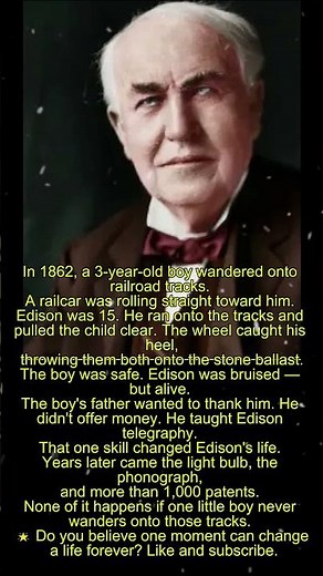 The Butterfly Effect of Innovation: How Thomas Edison Saving a Child Changed Human History