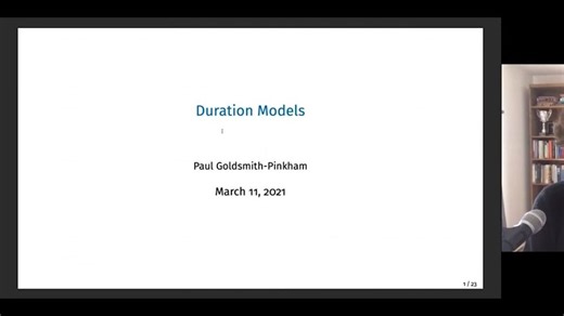 Lecture 11. Likelihood Methods III: Duration Models