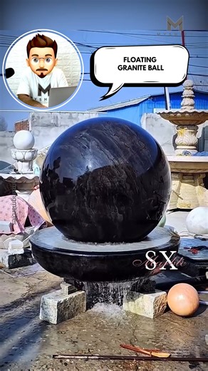 Floating Granite Ball – Art Meets Fluid Engineering!⚫ #fblifestyletyle | Myshify