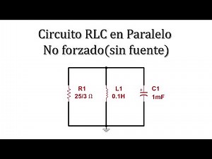 ⚡PARALLEL RLC CIRCUIT without source (complex conjugate roots).