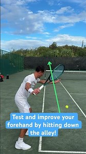 Test and improve your forehand by hitting down the alley #forehand ￼