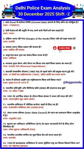 ssc delhi police analysis 2nd shift 30 December 2025🔥ssc 30 December 2nd shift review #shorts #ssc