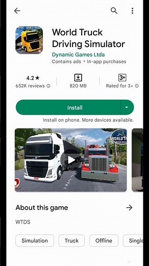 world truck driving simulator!how to best game in play store🤔🤔