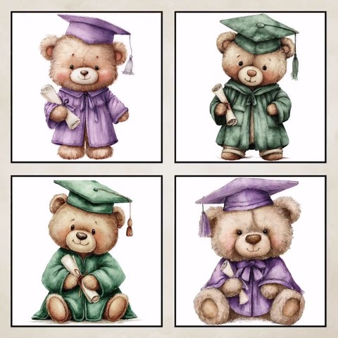 Pre-k Graduation Clipart Teddy Bears | Preschool & Kindergarten Graduate PNG for Invitations, Scrapbooks, DIY Crafts - Etsy Australia
