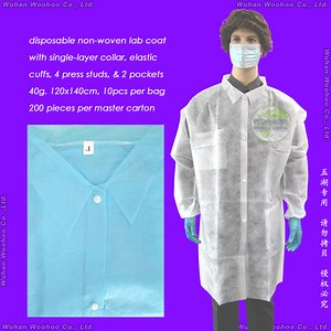 [Hot Item] Disposable PP Lab Coat, Disposable PP Laboratory Coat