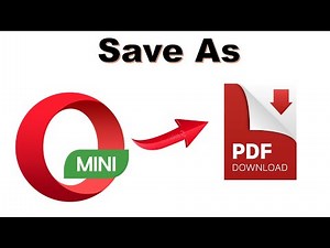 How to Save a Web Page as PDF in Opera Browser 2021