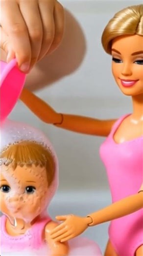 🛁 Barbie Bath Time with Baby Doll – Fun Family Playtime!#Barbie family