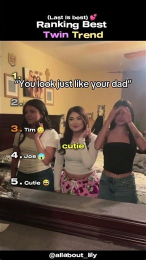 Ranking the Best Twin Trends😭💖 #ranking #tiktok #viral #trend