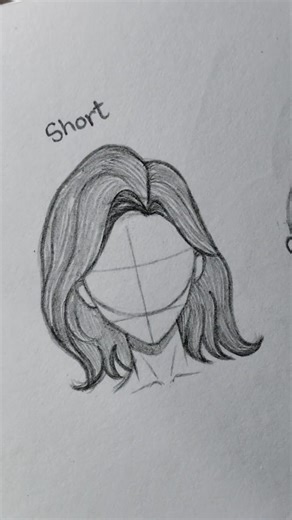 How I draw girl hair ✨ #drawing #hair #tutorial #howtodraw #sketch