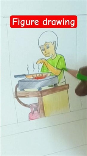 Easy Figure Drawing for Kids 👶🎨 | Step-by-Step Cute Human Sketch #shorts