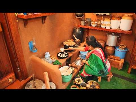 Indian Veg Food Kuzhi Paniyaram & Peanut Chutney, My son made Hibiscus Tea | The Traditional Life