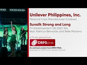 Sunsilk Strong and Long TV Ad Q2 2023 30s with Kathryn Bernardo and Belle Mariano (Philippines)