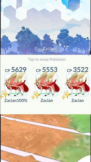 Using 3x✨️Shiny Crown Zacian Against Giovanni in Pokémon GO