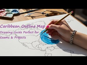 Caribbean Outline Map Drawing Guide Perfect for Exams & Projects