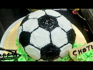 easy football cake/football cake/ birthday cake/no fondant cake/how to make football cake