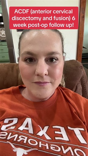 6 week follow up! #acdf #acdfsurgery #neck #necksurgery #spine #broken #anteriorcervicaldiscectomyfusion #storytime