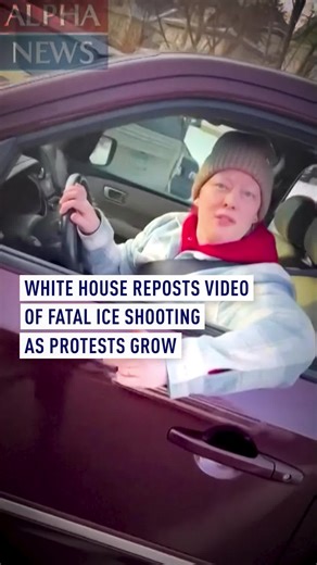 The White House has reposted new cellphone video showing the moments before an Immigration and Customs Enforcement officer fatally shot a Minnesota woman in her car, as nationwide protests continue. The footage shows Renee Good speaking calmly to the officer before he opens fire as her vehicle moves forward. State officials have launched a separate criminal investigation, amid sharp disputes with the Trump administration over whether the shooting was self-defense. #US #ICE #PoliceShooting #Prote