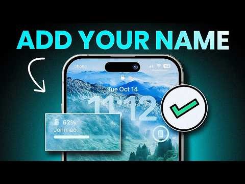 ADD your NAME to your IPHONE'S LOCK SCREEN