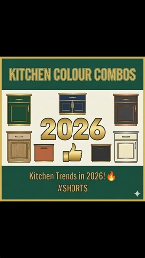 Kitchen Colour Combos That Will Trend in 2026 🔥 #shortsUntitled #interiordesign #kitchenstorage