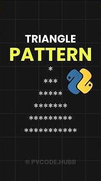 ☠️how to print triangle patterns using python | python challenge | code buzz | #coding