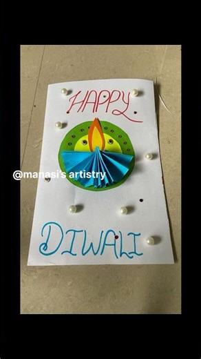 😍Greeting Card Ideas for diwali🪔💥 #diy #craftideas #shorts #greetingcard #diwalispecial
