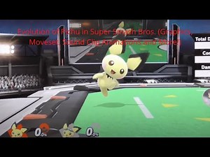 Evolution of Pichu in Super Smash Bros (Graphics, Moveset, Sound Clip Animations and More!)