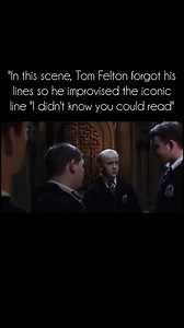 396K views · 8.5K reactions | "In this scene, Tom Felton forgot his lines so he improvised the iconic line "I didn't know you could read"  | Harry Potter is life | Facebook