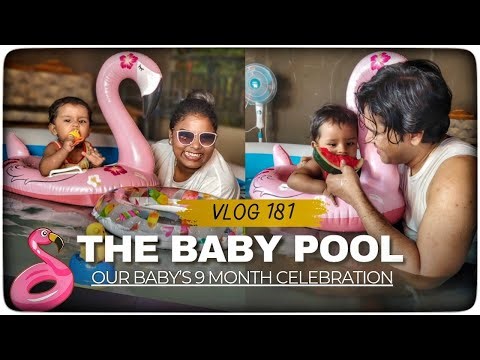 Baby’s First Swimming Pool Fun at 9 Months | Mommy & Daddy Enjoy Too | Vlog 181