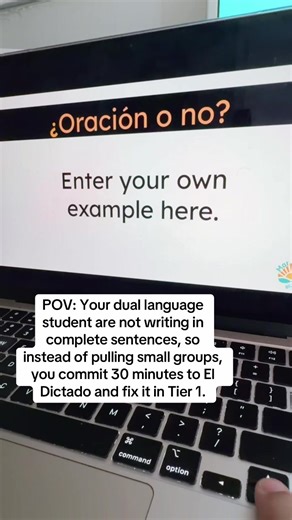 To my elementary dual language teachers, if more than 20 percent of your students are not reading on grade level right now, it is time to take a closer look at how you are spending your instructional time. You need to make shifts that get more of your students engaged in Tier 1 biliteracy aligned practices. You do not need more testing. You do not need another curriculum. You need a stronger Tier 1 routine. My all time favorite is El Dictado. It increases engagement for all of your dual language