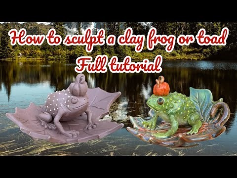 How to sculpt a clay frog or a toad, full tutorial!🐸