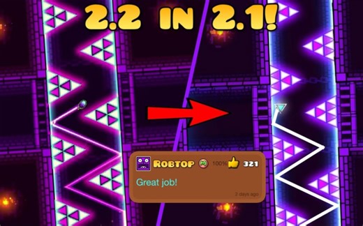 "Explores" Full 2.2 Level Playable In Geometry Dash 2.1!
