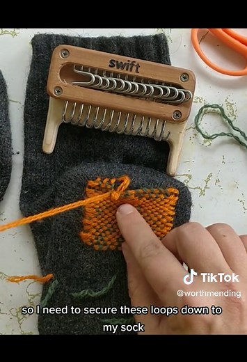 Visible Mending: How to Tie Off Loom Tutorial with Swift Darner