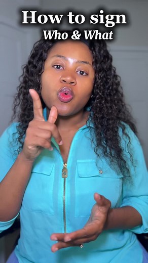 How to sign “who” and “what” in asl. #howtosign #learnasl #asl #signlanguage #asllesson #signlanguageforbeginners