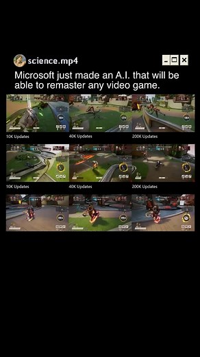 What old games would you want to see optimized for new consoles? ❗ Follow @science.mp4 for more science videos.❗ Microsoft and Xbox subsidiary Ninja Theory built Muse, which is a World and Human Action Model (WHAM). Muse can generate gameplay up to two minutes long with sets of parameters, including controller actions. “Today, countless classic games tied to aging hardware are no longer playable by most people,” Fatima Kardar, Microsoft’s corporate vice president of gaming AI, wrote in a post on
