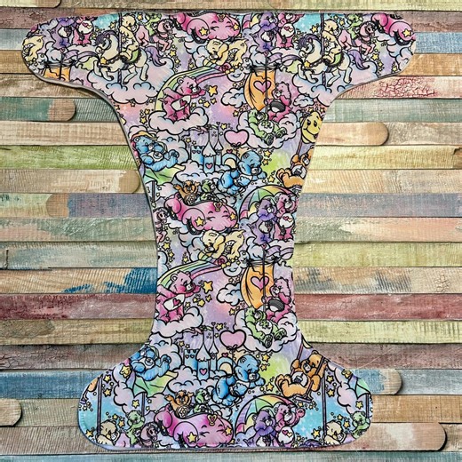 OS Pastel Bears Hybrid Fitted Cloth Diaper 10-40lbs - Etsy