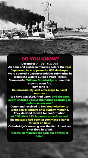 The First Shot of Pearl Harbor